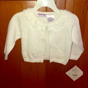 White dressy cardigan. New!